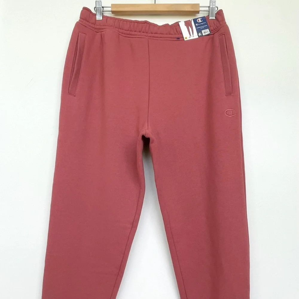 Champion Jogger Fleece Pants Inner Drawcord Pockets Embroidered Logo Stretch - Picture 8 of 15
